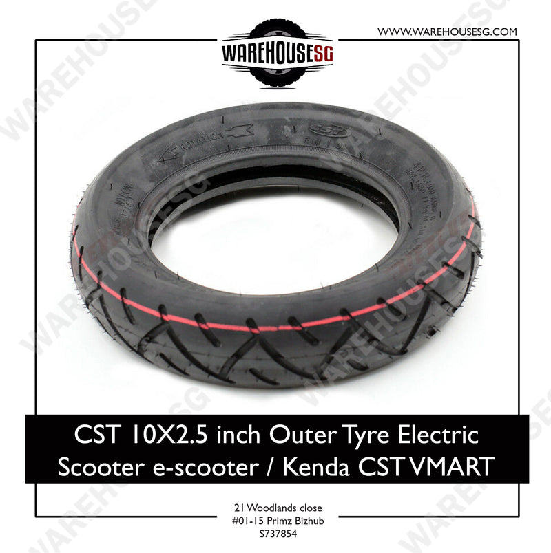 CST 10X2.5 inch Outer Tyre Electric Scooter e-scooter / Kenda CST VMAR