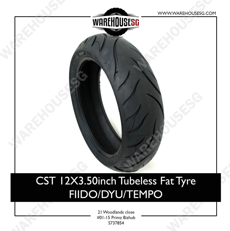 CST 12X3.50 inch Tubeless Fat Tyre FIIDO/DYU/TEMPO