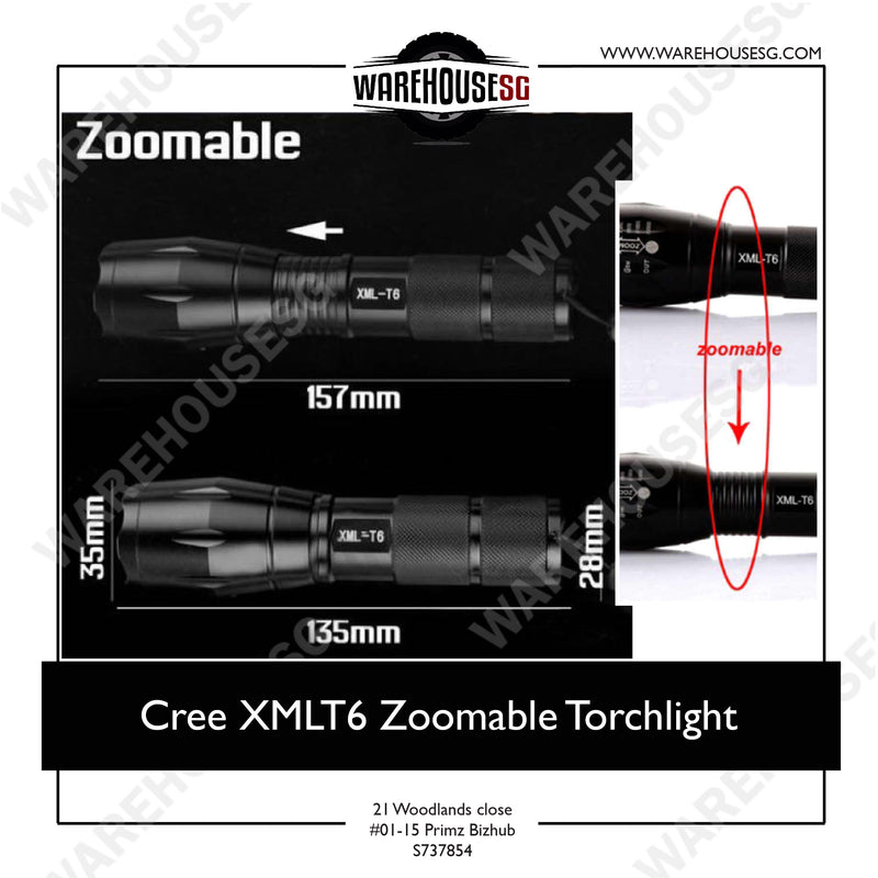 Cree XMLT6 Zoomable Torchlight