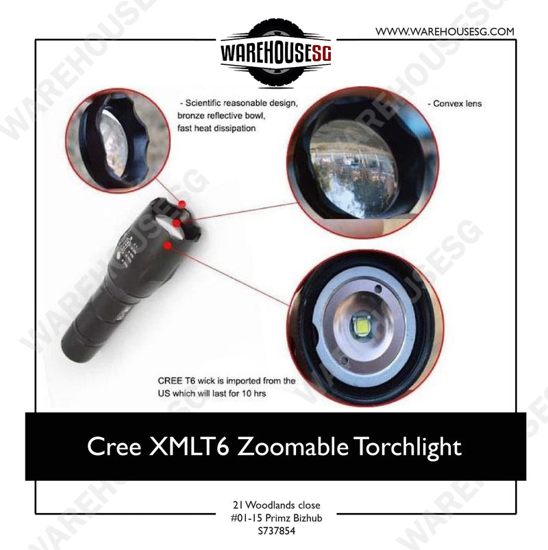 Cree XMLT6 Zoomable Torchlight