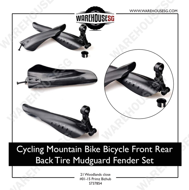 Cycling Mountain Bike Bicycle Front Rear Back Tire Mudguard Mud Guard Fender Set
