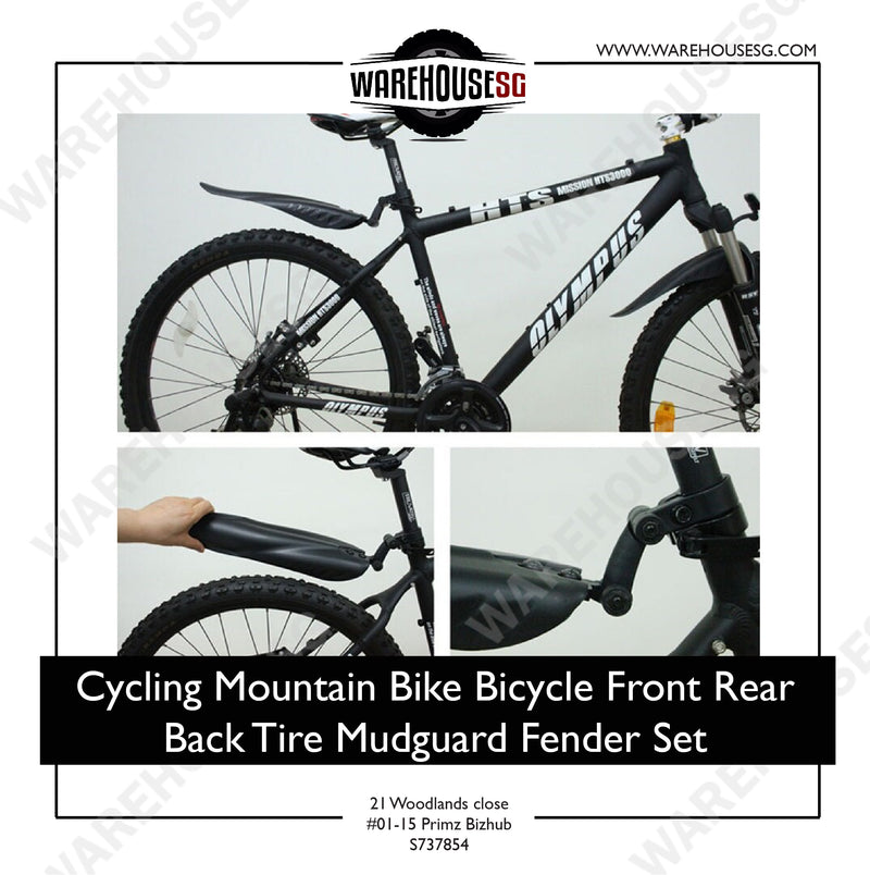 Cycling Mountain Bike Bicycle Front Rear Back Tire Mudguard Mud Guard Fender Set