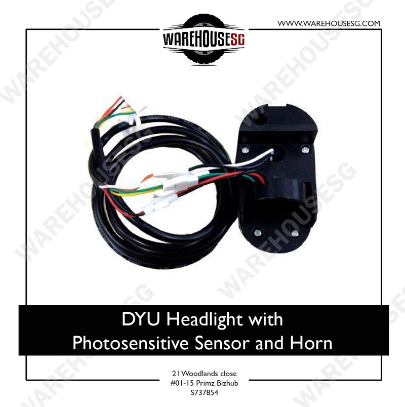 DYU Headlight with Photosensitive Sensor and Horn