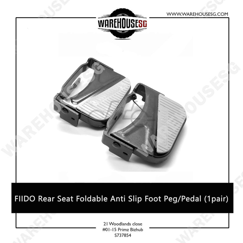 FIIDO Rear Seat Foldable Anti Slip Foot Peg/Pedal/Foot Rest (1 Pair)