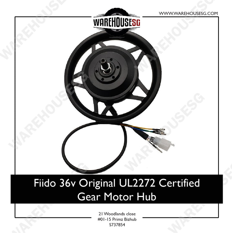Fiido 36v Original UL2272 Certified Gear Motor Hub