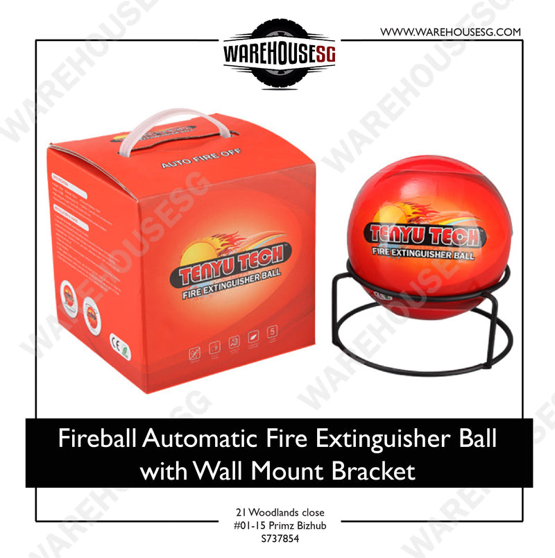 TENYU TECH Fireball Automatic Fire Extinguisher Ball with Wall Mount Bracket