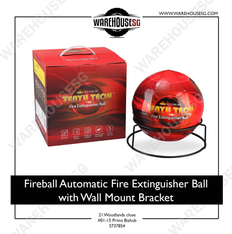 TENYU TECH Fireball Automatic Fire Extinguisher Ball with Wall Mount Bracket