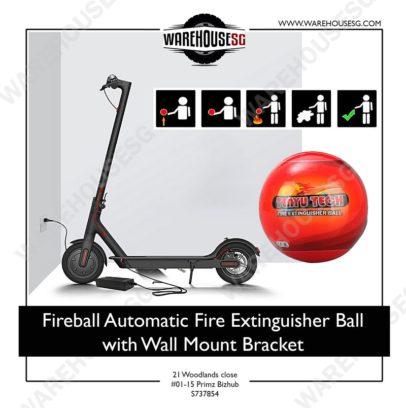 TENYU TECH Fireball Automatic Fire Extinguisher Ball with Wall Mount Bracket