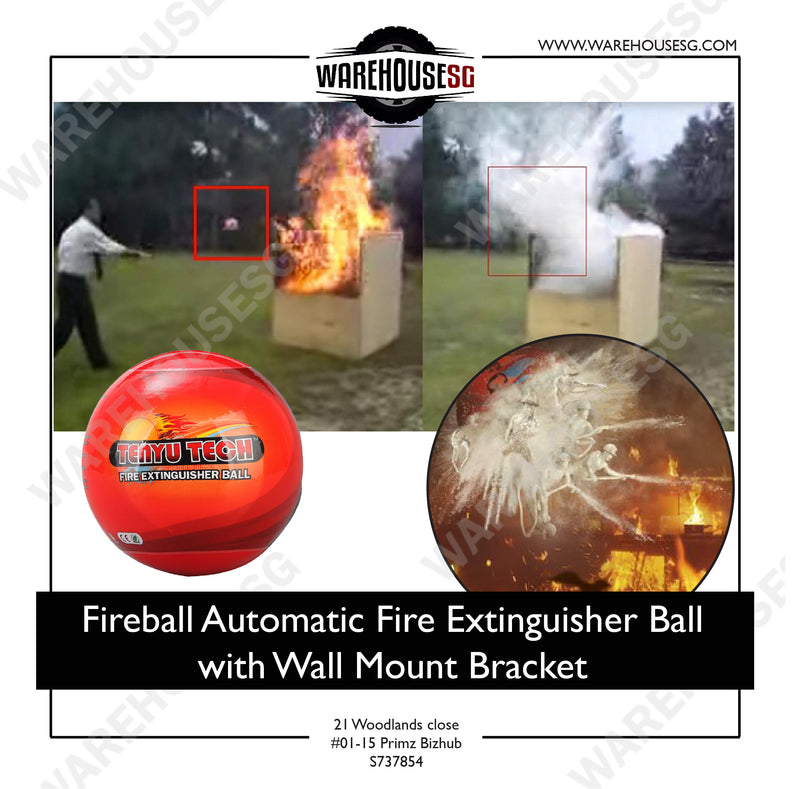 TENYU TECH Fireball Automatic Fire Extinguisher Ball with Wall Mount Bracket