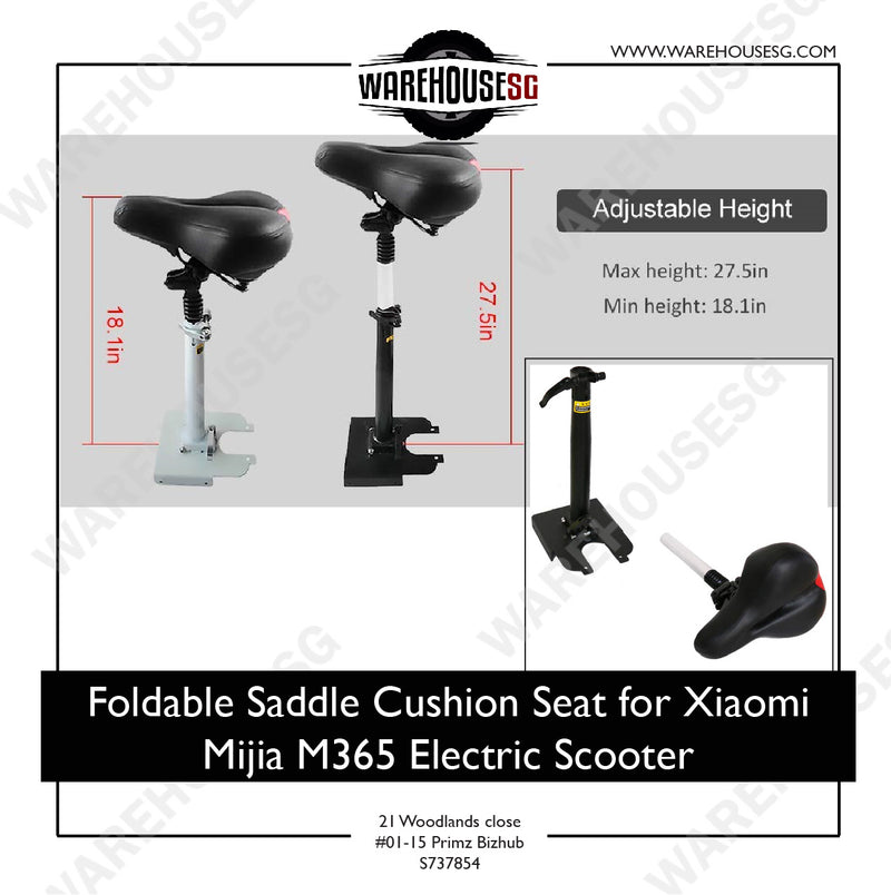 Foldable Saddle Cushion Seat for Xiaomi Mijia M365 Electric Scooter