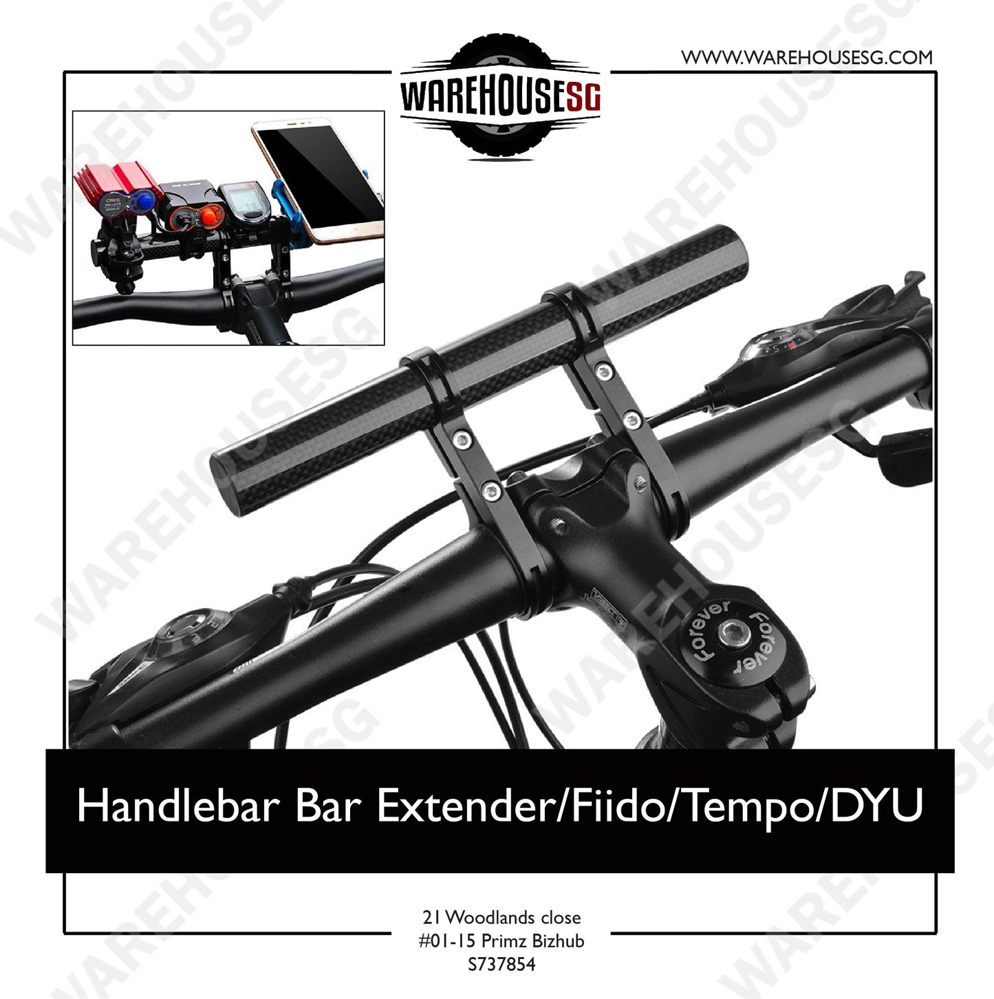 Handlebar Bar Extender - Long