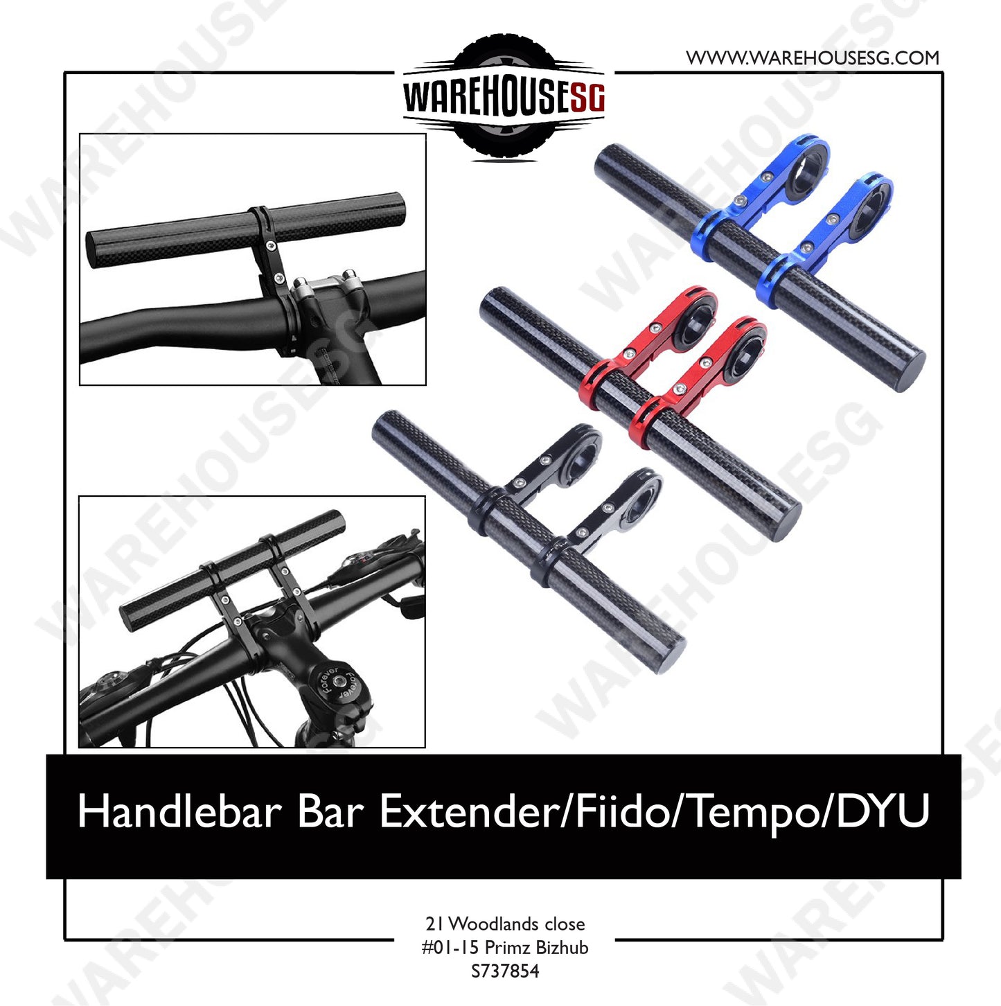 Handlebar Bar Extender - Long