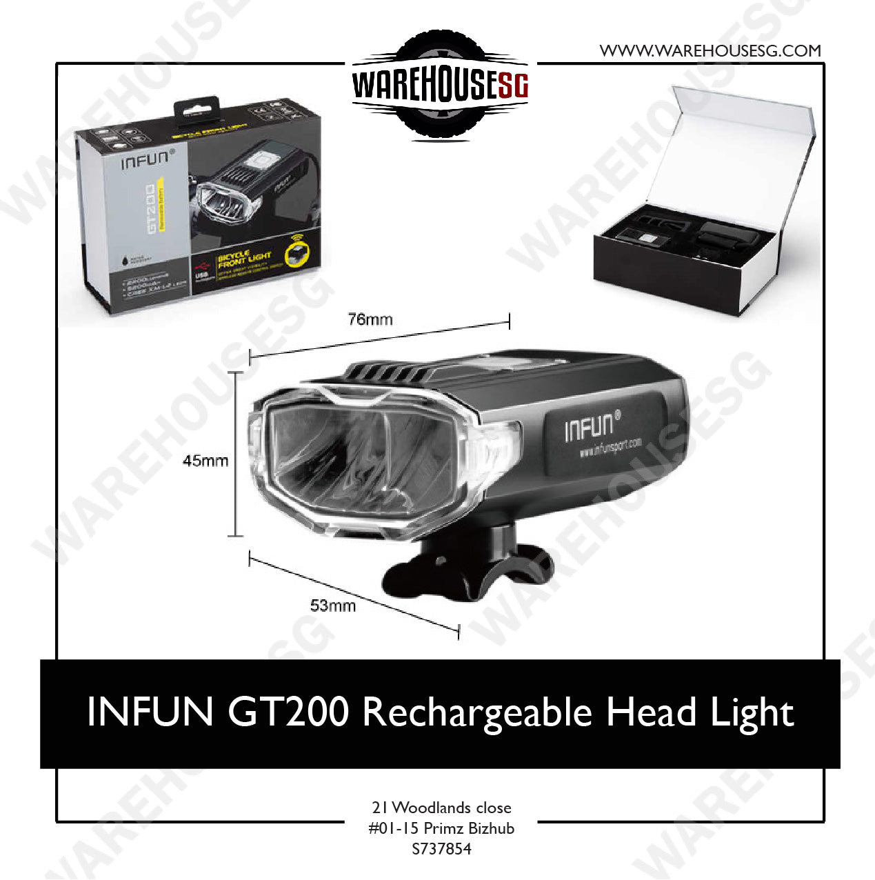INFUN GT200 Rechargeable Head Light