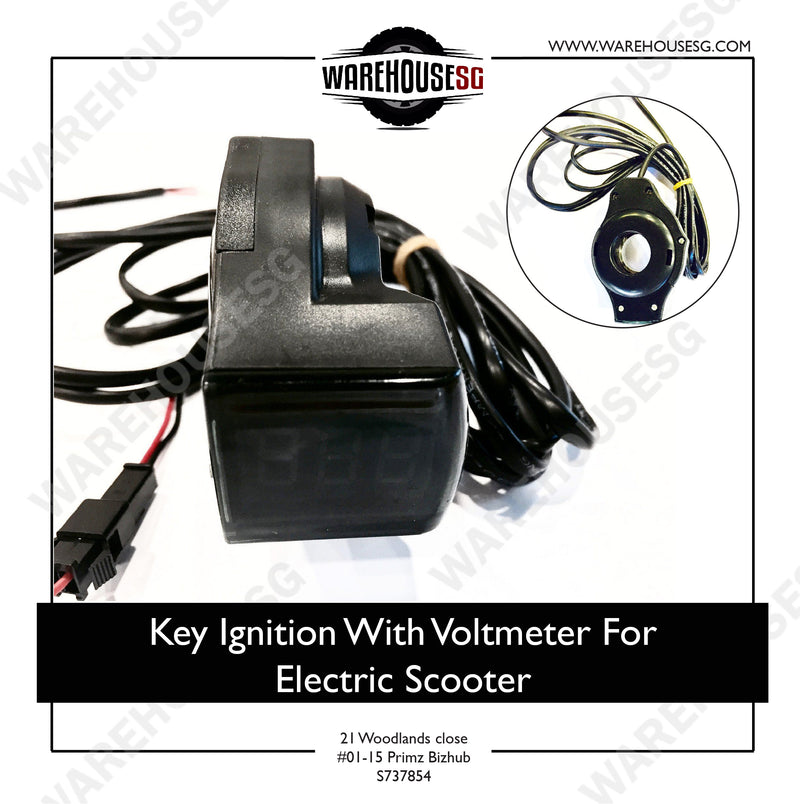 Key Ignition With Voltmeter For Electric Scooter