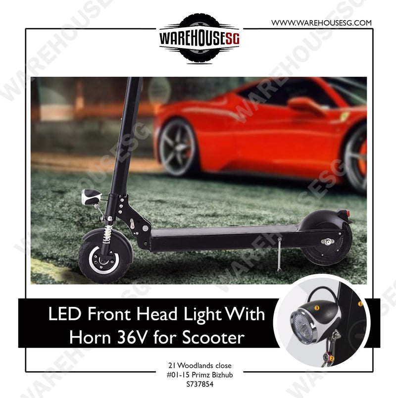 LED Front Head Light With Horn 36V for Scooter
