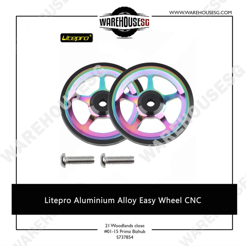 Litepro Aluminium Alloy Easy Wheel CNC For Brompton Sealed Bearing