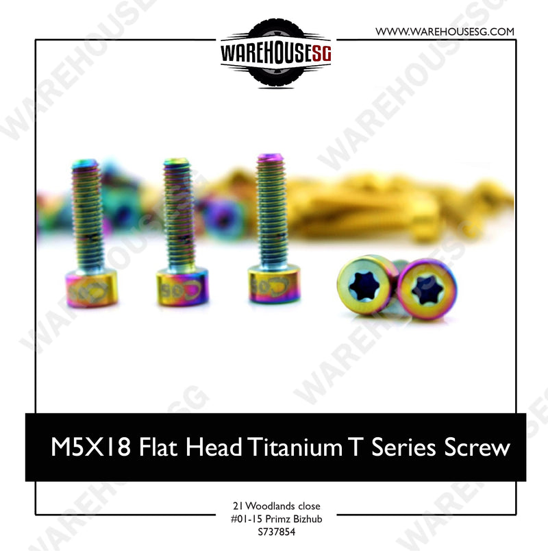 M5X18 Flat Head Titanium T Series Screw