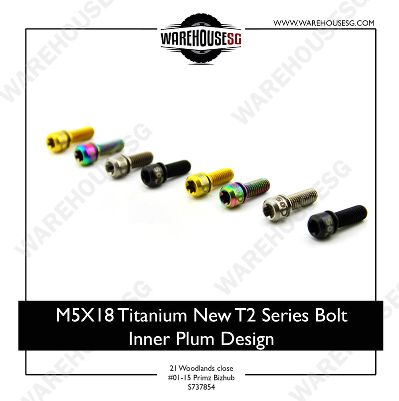 M5X18 Titanium New T2 Series Bolt Inner Plum Design