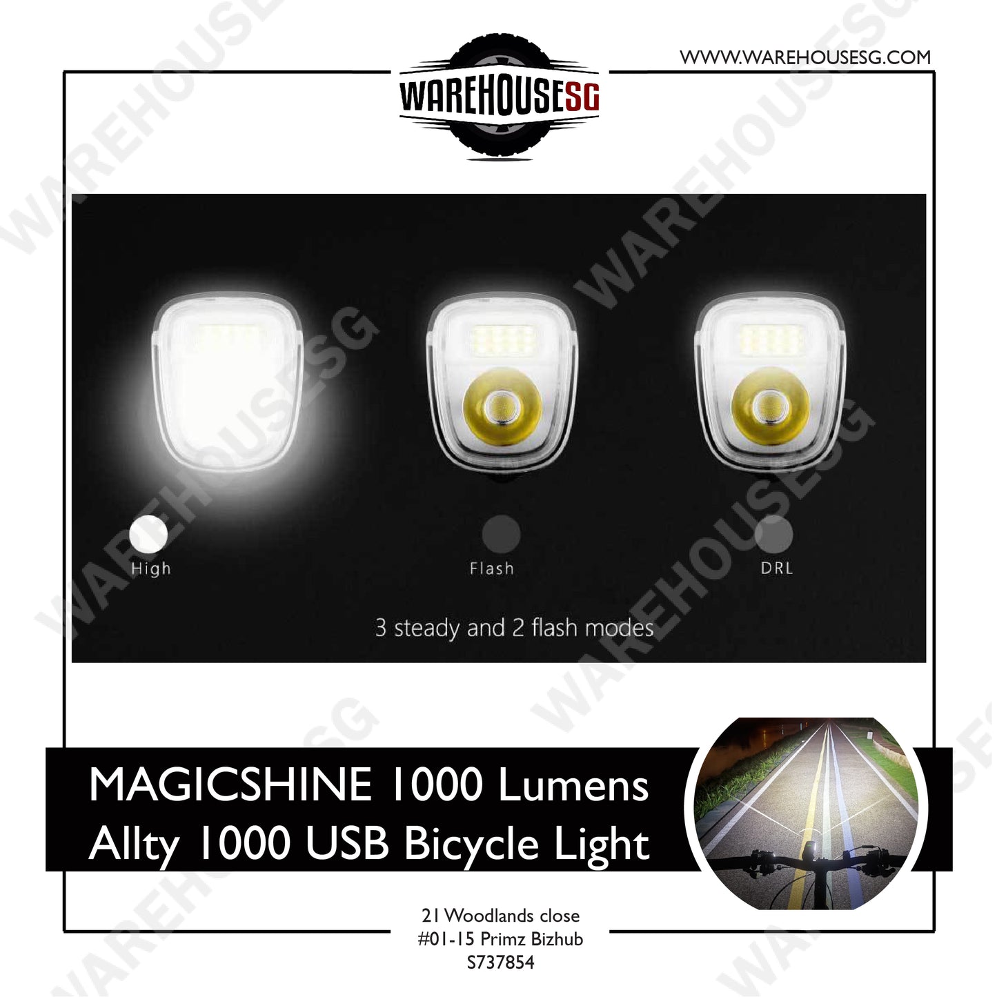 MAGICSHINE 1000 Lumens Allty 1000 USB Bicycle Light