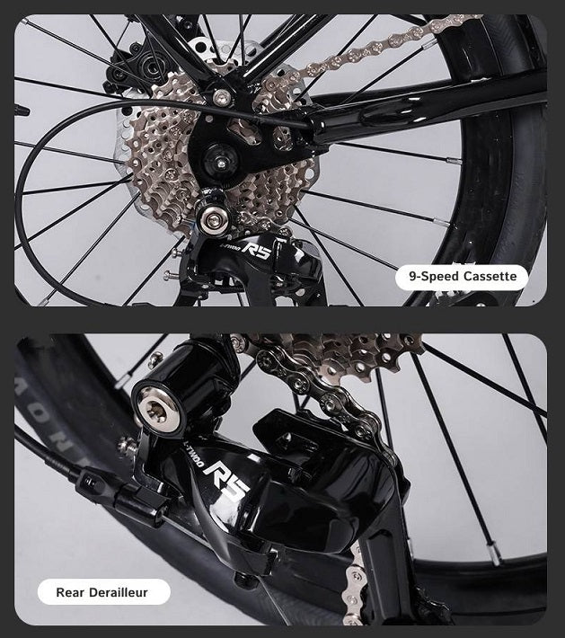 Mint Trifold Folding Bicycle 9 Speed 16" Disc Brake Foldable Bike