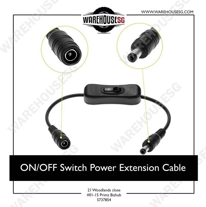 ON/OFF Switch Power Extension Cable