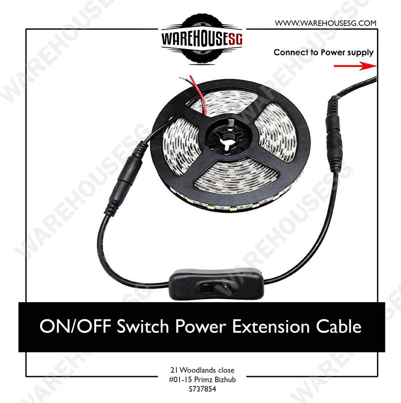 ON/OFF Switch Power Extension Cable