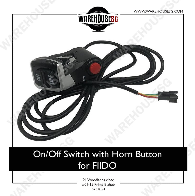 On/Off Switch with Horn Button for FIIDO E-scooter