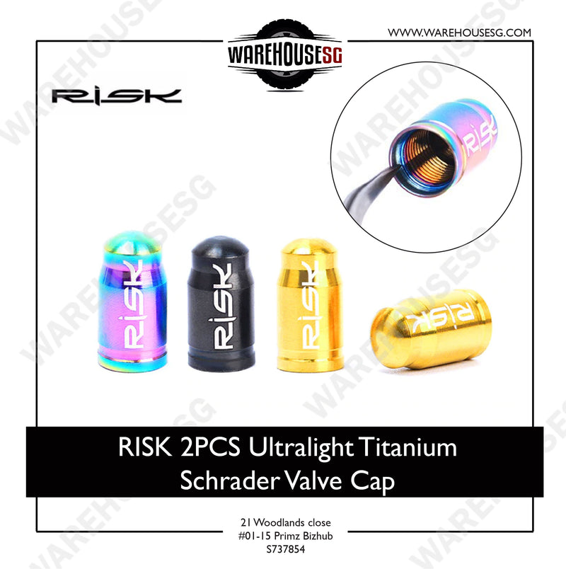 RISK 2PCS Ultralight Schrader Valve Cap