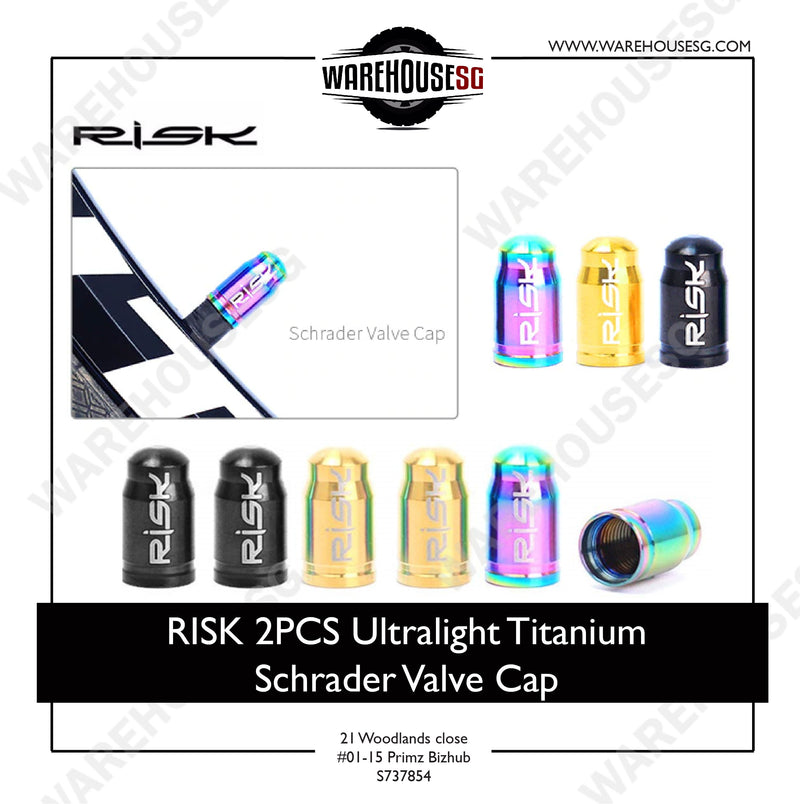 RISK 2PCS Ultralight Schrader Valve Cap
