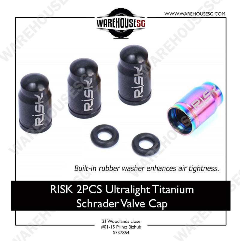 RISK 2PCS Ultralight Schrader Valve Cap