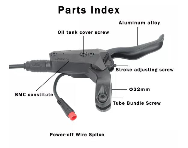 RACEWORK Electric Bicycle Hydraulic Disc Brake Set