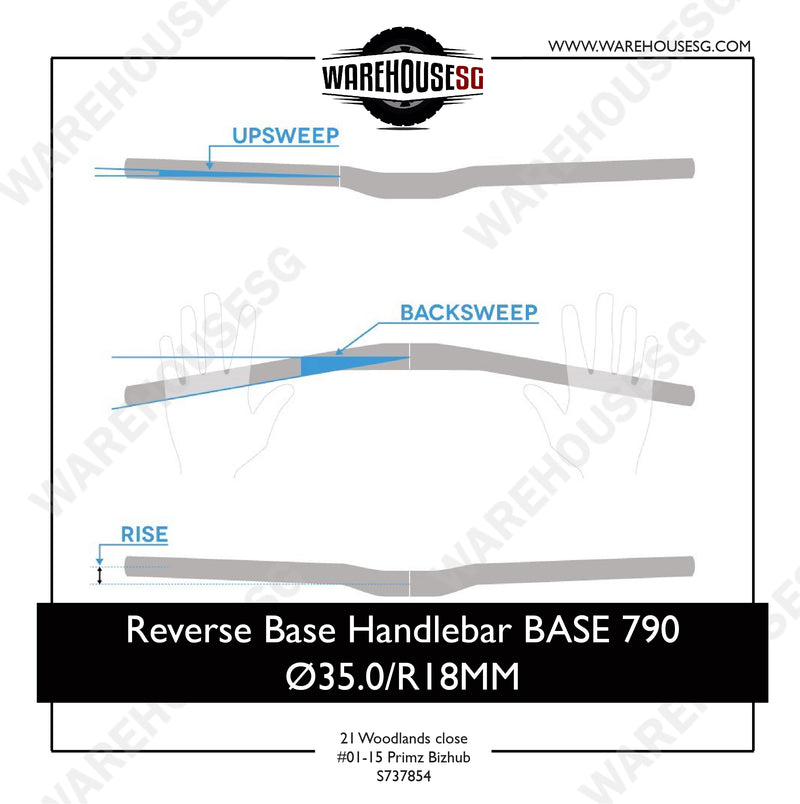 Reverse Base Handlebar BASE 790 Ø35.0/R18MM