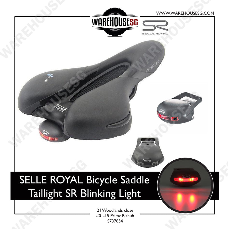 SELLE ROYAL FIZIK Bicycle Saddle Taillight SR Blinking Light Cycling Warning Rear Light Road Bike LED Flashing Lamp With Battery