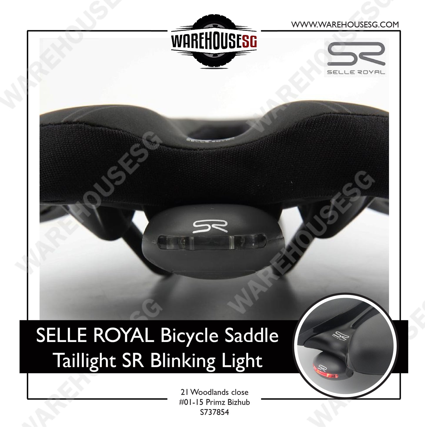 SELLE ROYAL FIZIK Bicycle Saddle Taillight SR Blinking Light Cycling Warning Rear Light Road Bike LED Flashing Lamp With Battery
