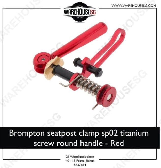 brompton seatpost clamp sp02 titanium screw round handle