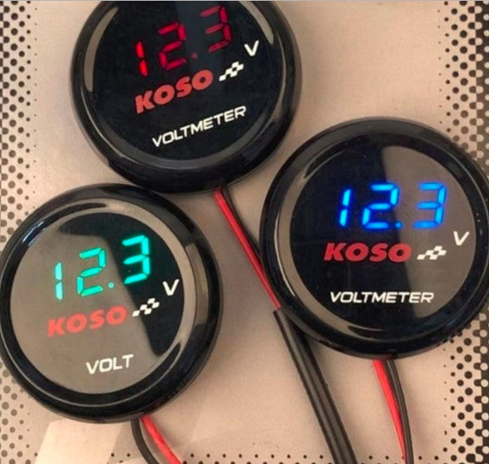 VOLT METER KOSO WATERPROOF / Voltmeter Digital Waterproof Motorcycle Universal