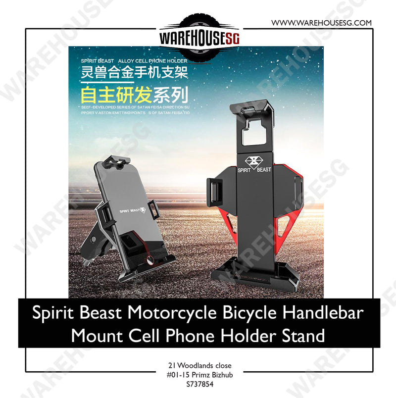 Spirit Beast Motorcycle Bicycle Handlebar Mount Cell Phone Holder Stand