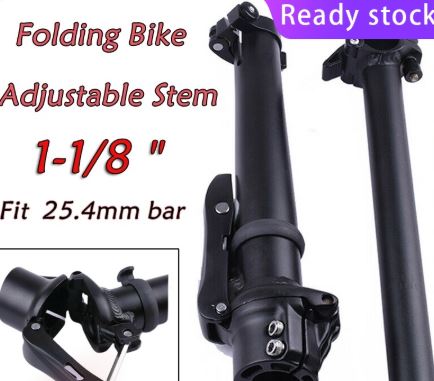 Folding Bike Adjust Stem 1-1/8" 6061 Aluminum Bicycle Handlebar Stem Foldable Bicycle Telescoping Stems