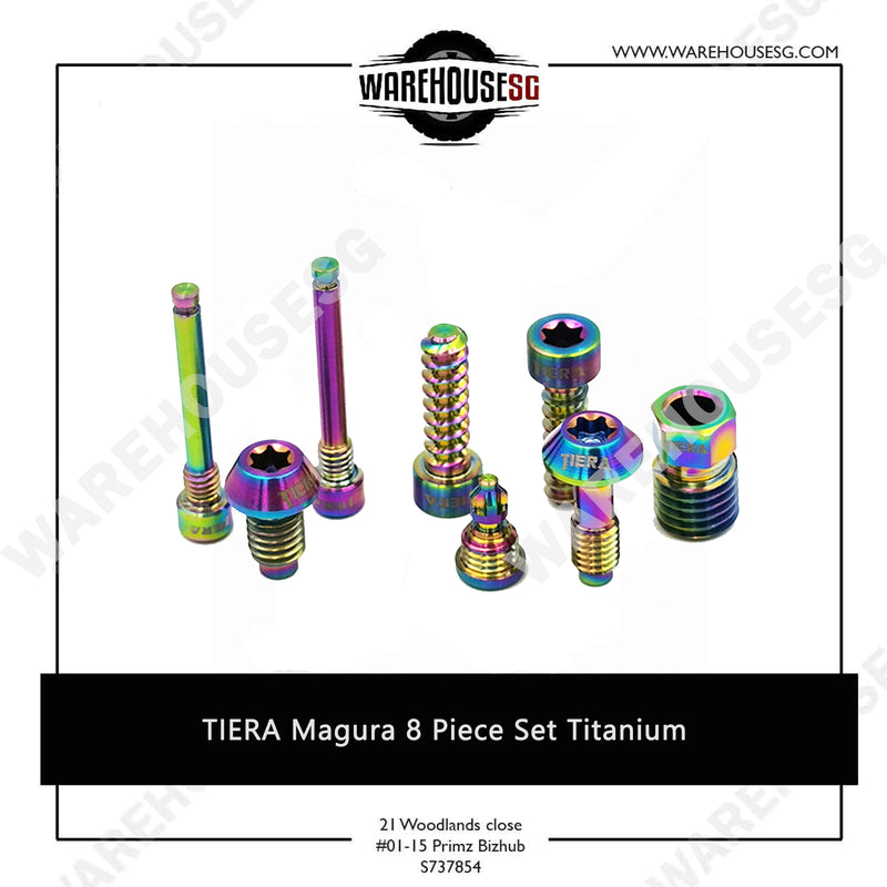 TIERA Magura 8 Piece Set Titanium for MAGURA Brake System