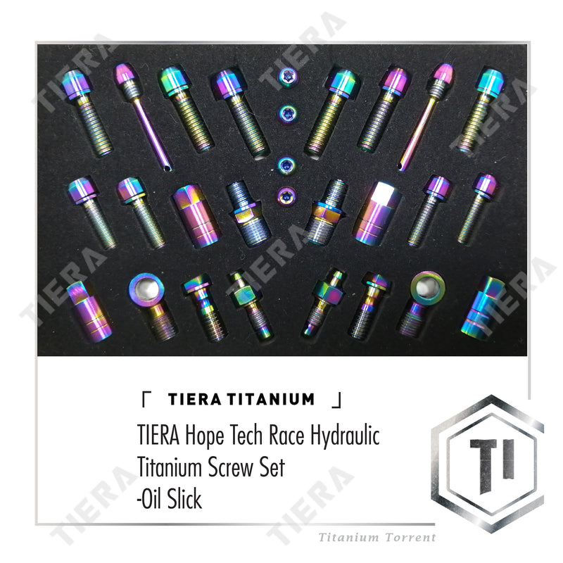 TIERA Hope Tech Race Hydraulic Titanium Screw Set