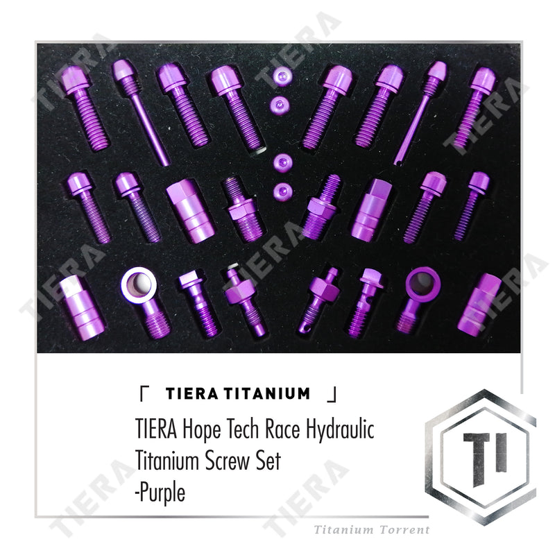 TIERA Hope Tech Race Hydraulic Titanium Screw Set