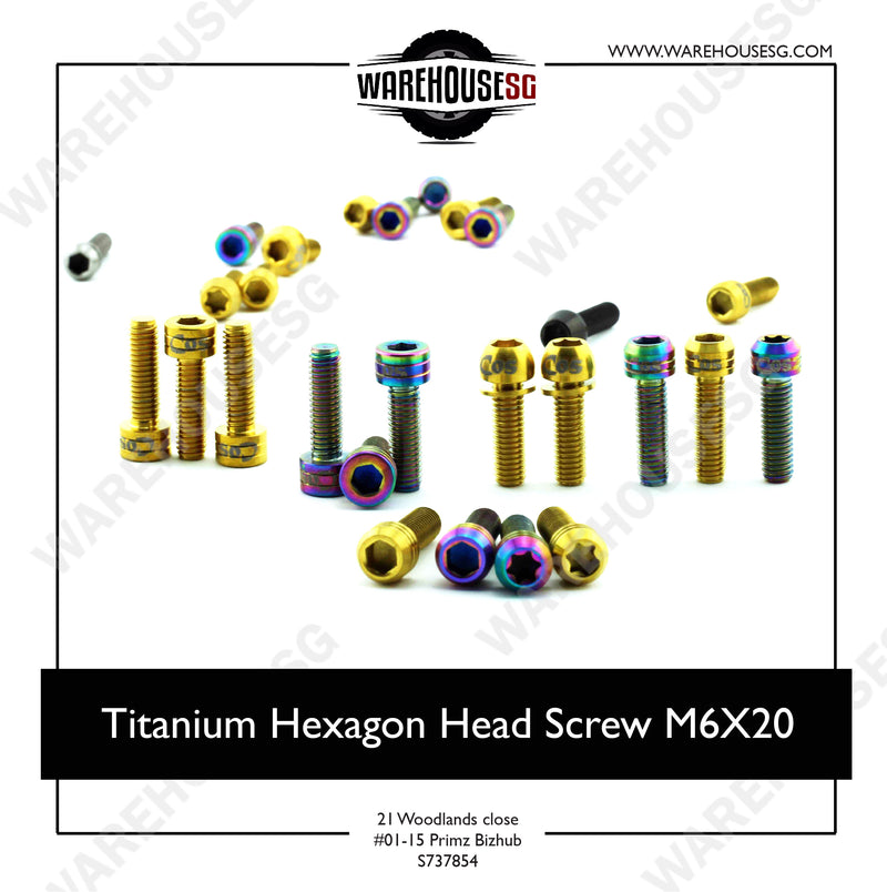 Titanium Hexagon Head Screw M6X20