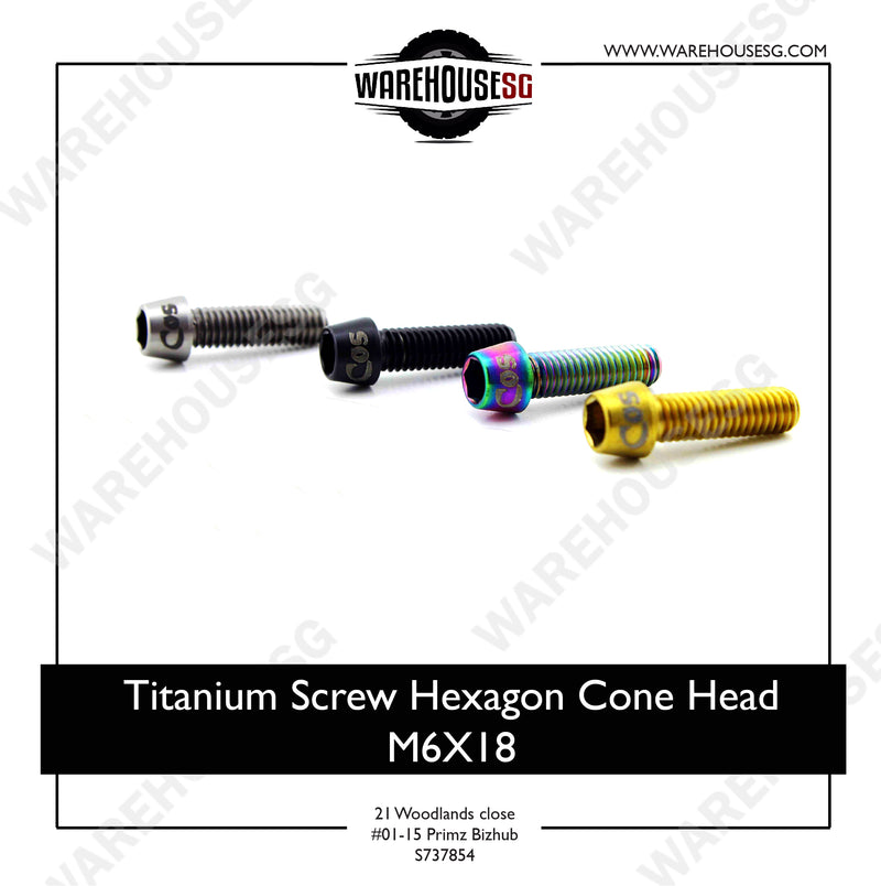 Titanium Screw Hexagon Cone Head M6X18