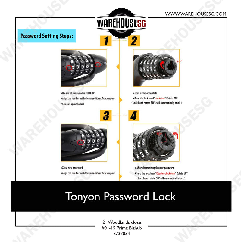 Tonyon Colourful Password Lock