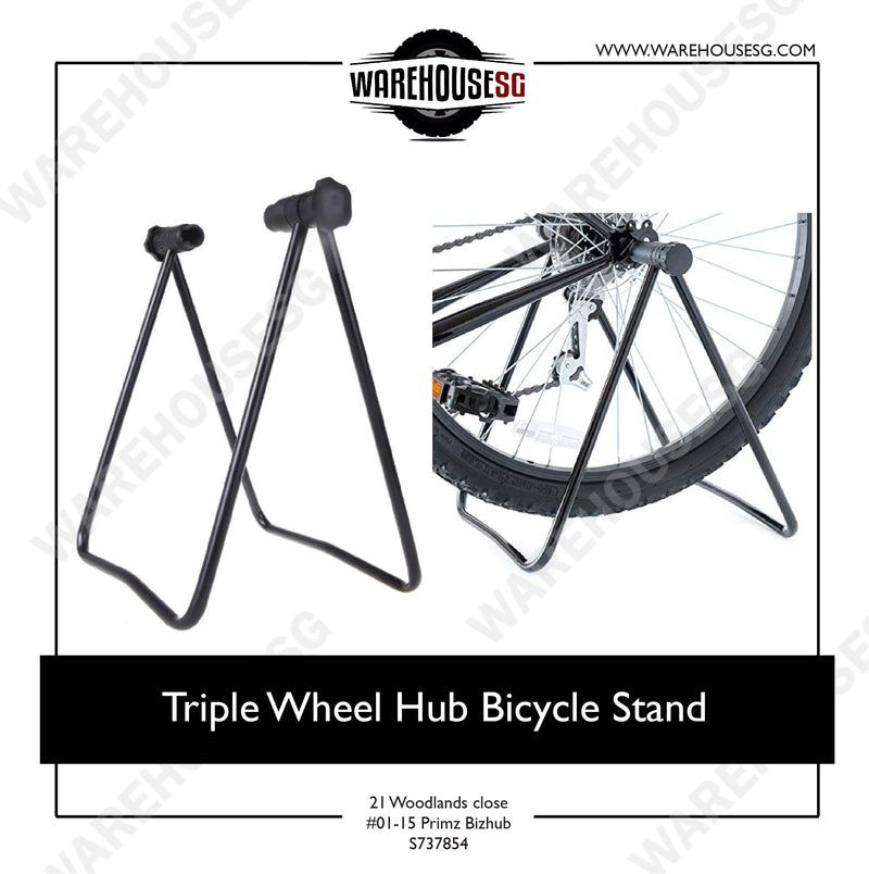 Triple Wheel Hub Bicycle Stand