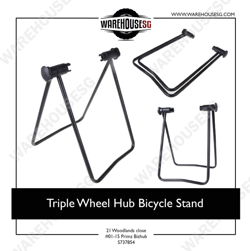 Triple Wheel Hub Bicycle Stand