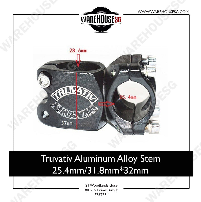 Truvativ Aluminum Alloy Stem 25.4mm/31.8mm*32mm
