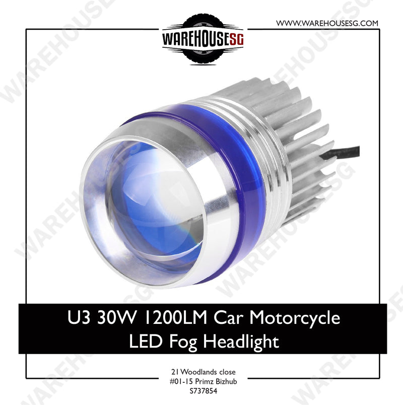 U3 30W 1200LM Car Motorcycle LED Fog Headlight