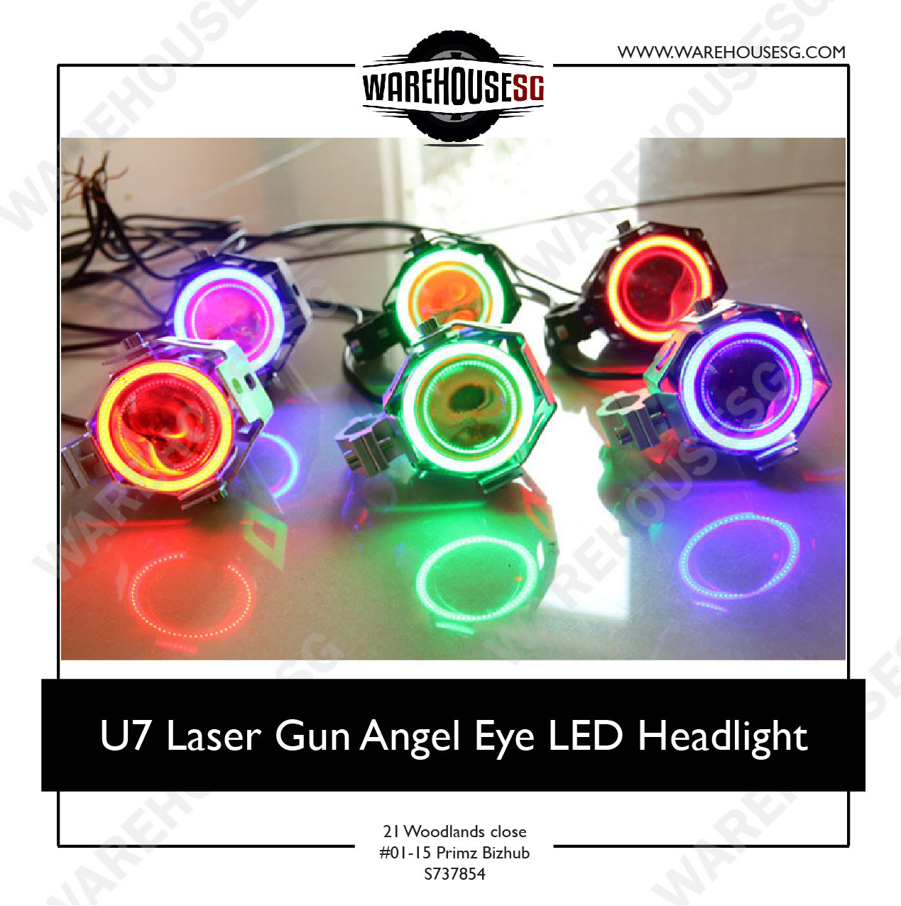 U7 Laser Gun Angel Eye LED Headlight