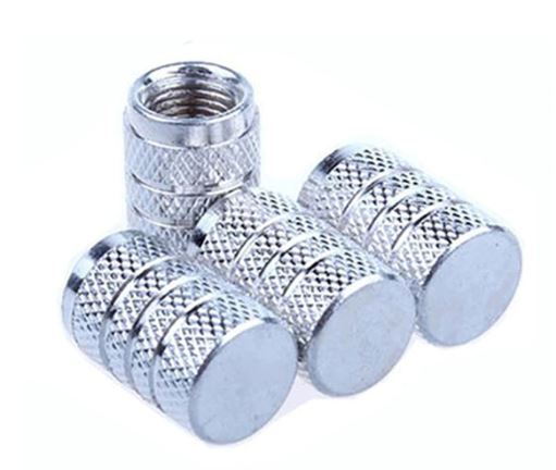 Valve Stems Cap Knurling Style Tire Valve Cap Aluminum Tire Wheel Stem Air Valve Cap